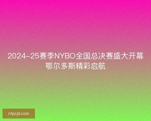 2024-25赛季NYBO全国总决赛盛大开幕鄂尔多斯精彩启航
